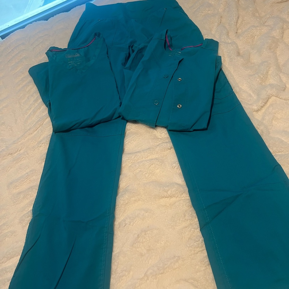 Stylish Teal Women's Straight Leg Pants & Jumpsuit
